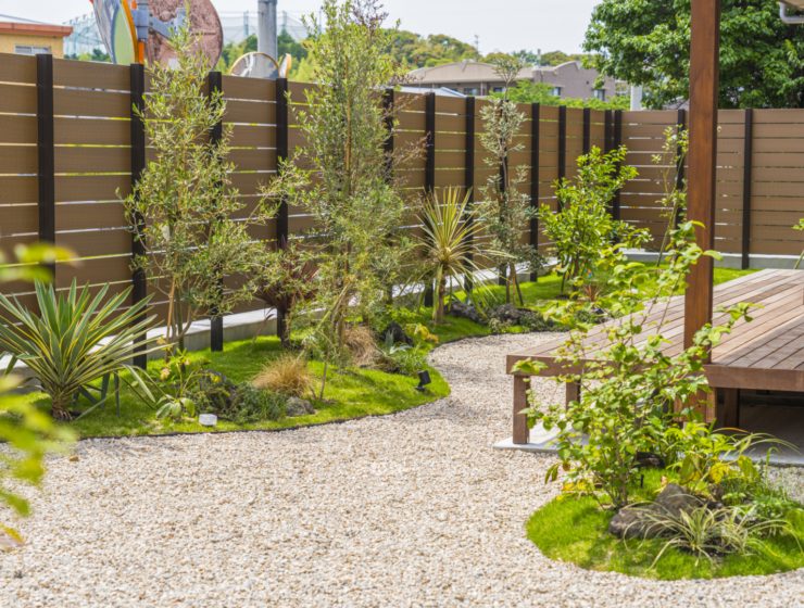 格子材で創るオリジナル創作門柱